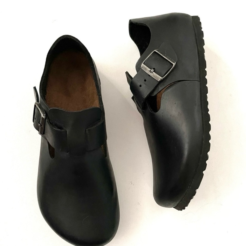 Birkenstock LONDON Oiled Leather Shoes Black 42 Men’s 9 woman’s 11 buckle